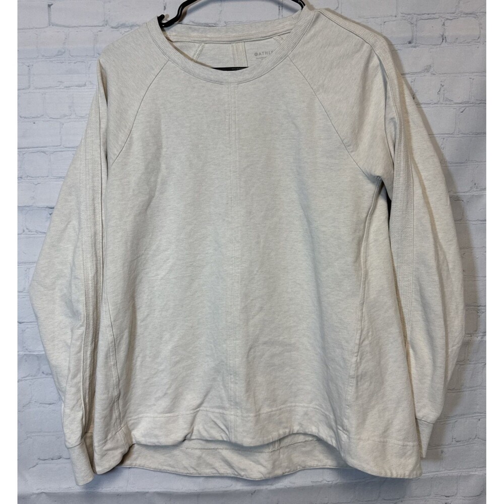 athleta sweatshirt Ivory Cream Oversized Size small